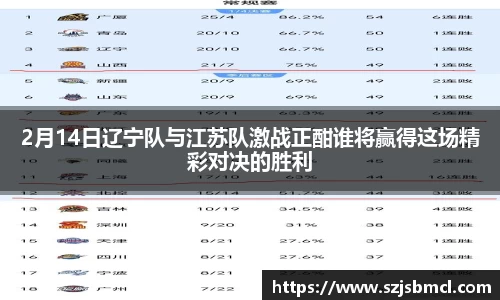 2月14日辽宁队与江苏队激战正酣谁将赢得这场精彩对决的胜利